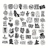 50Pcs Inspirational Theme Paper Cartoon English Word Stickers Set DIY-I109-04-1