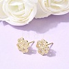 Valentine's Day Brass Micro Pave Clear Cubic Zirconia Stud Earrings EJEW-C186-22G-02-1
