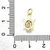 Brass Micro Pave Cubic Zirconia Pendants KK-K400-41G-3