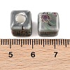 Floral Printed Porcelain Beads PORC-Q160-2-3