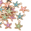 20Pcs 5 Colors Alloy Enamel Pendants ENAM-YW0002-05-2