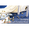 Fashewelry 100Pcs 10 Style UV Plating Acrylic European Beads PACR-FW0001-01-19