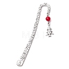 Christmas Theme Alloy Hook Bookmarks AJEW-JK00335-4