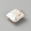 Natural Baroque Keshi Pearl Charms KK-CJC0025-001G-06-2