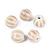 Vintage Porcelain Corrugated Beads PORC-N013-11T-1