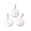 Natural Keshi Pearl Pendants PALLOY-JF05466-1