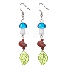 3 Pairs Lampwork Mushroom Dangle Earrings EJEW-JE06714-3