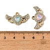 UV Plating Alloy Glass Pendants FIND-K032-26G-3