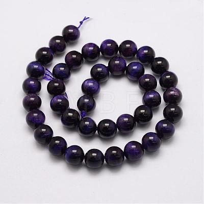 Natural Tiger Eye Bead Strands G-P230-08-D-10mm-1