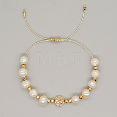 Adjustable Plastic Imitation Pearl Beaded Bracelets XT4203-1-1
