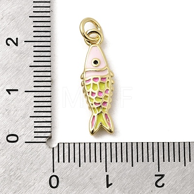 Brass Enamel Pendants X1-KK-A266-39G-03-1