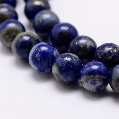 Natural Lapis Lazuli Beads Strands X-G-A163-07-6mm-1