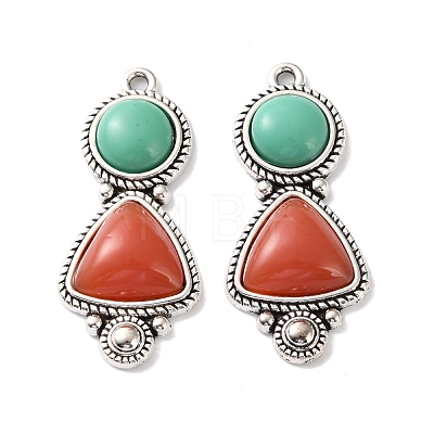 Bohemia Tibetan Style Alloy & Enamel Acrylic Pendants FIND-T074-06AS-1