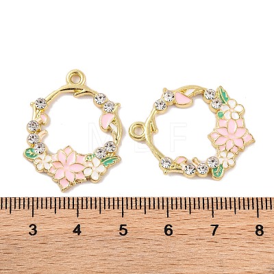 Rack Plating Alloy Enamel Pendants FIND-M020-03A-G-1