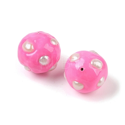 Natural Keshi Pearl Enamel Beads PEAR-G014-07B-1