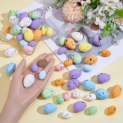 120Pcs 2 Styles Foam Simulated Pigeon Eggs DIY-SP0007-60-1