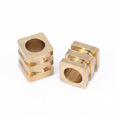 Brass Spacer Beads KK-F713-23C-2.5x2.5mm-1