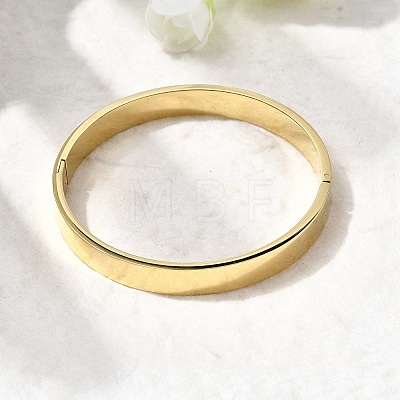 201 Stainless Steel Plain Bangles BJEW-Z151-01G-02-1
