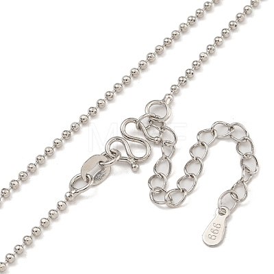 Brass Ball Chain Necklaces for Women NJEW-U011-12P-1