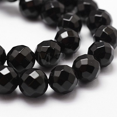 Natural Black Onyx Beads Strands X-G-D840-23-10mm-1