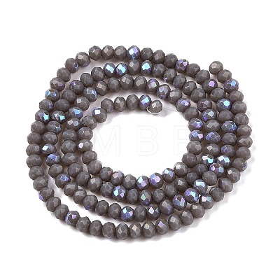 Electroplate Opaque Solid Color Glass Beads Strands EGLA-A044-P2mm-L10-1