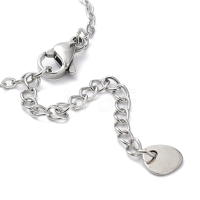 201 Stainless Steel Link Bracelets with Cable Chains BJEW-P297-01P-C-1