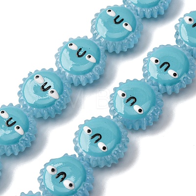 Fuuny Baking Paint Glass Enamel Beads LAMP-Q045-01D-1