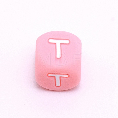 Silicone Alphabet Beads for Bracelet or Necklace Making SIL-TAC001-01B-T-1