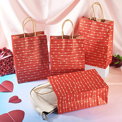 10Pcs Valentine's Day Paper Bags CARB-TADJ0001-01D-1