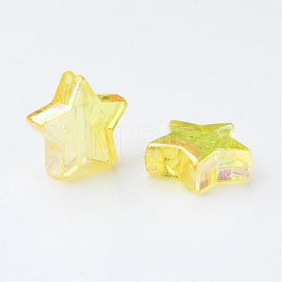 Eco-Friendly Transparent Acrylic Beads PL556-2-1