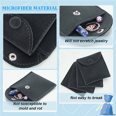 Velvet Jewelry Flap Pouches with Snap Button TP-WH0007-10B-1