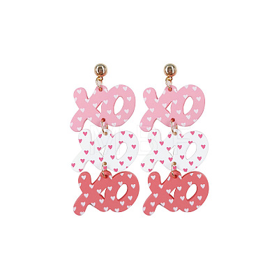 Acrylic Dangle Stud Earrings FS-WG919F8-02-1