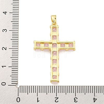 Brass Micro Pave Cubic Zirconia Pendants KK-L073-002G-01-1