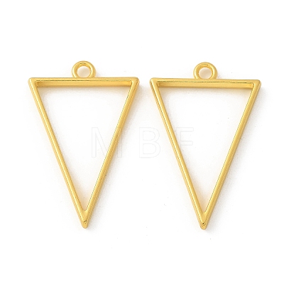 Rack Plating Alloy Triangle Open Back Bezel Pendants X-PALLOY-S047-09E-FF-1