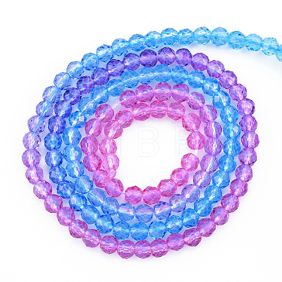 Transparent Glass Beads Strands GLAA-N041-010-02-1