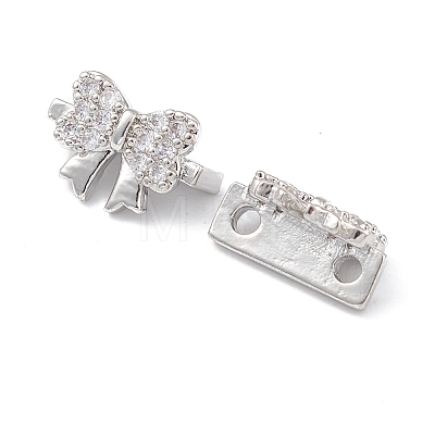 Rack Plating Brass Pave Cubic Zirconia Slide Charms KK-G464-05P-1