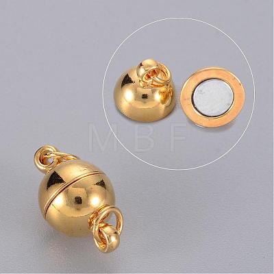 Brass Magnetic Clasps with Loops X-KK-MC020-G-NF-1