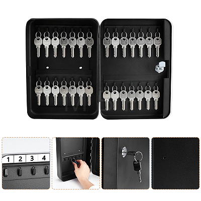 28 Key Wall Mounted Safe Security Iron Boxes CON-WH0089-234-1