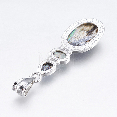 Abalone Shell/Paua Shell Pendants X-SSHEL-P014-19-1