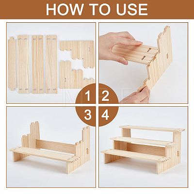 3-Tier Wood Model Toy Display Riser ODIS-WH0329-66C-1