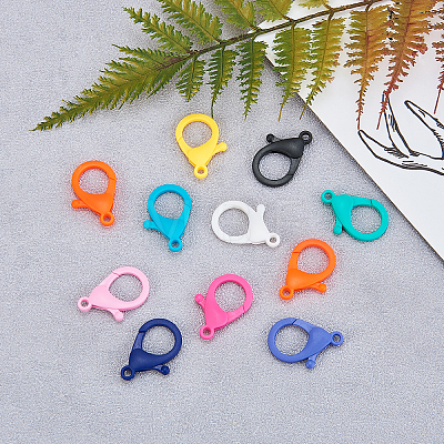 Plastic Lobster Claw Clasps KY-CJ0001-04-1