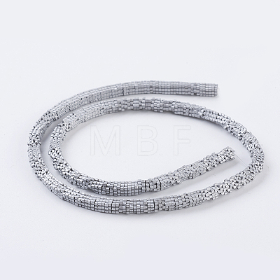 Vacuum Plating Electroplate Non-magnetic Synthetic Hematite Beads Strands G-F534-E05-1