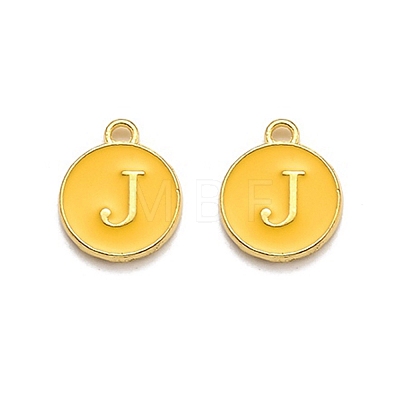 Golden Plated Alloy Enamel Charms ENAM-Q437-13J-1