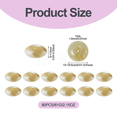 80Pcs 61G Acrylic Imitation Gemstone Beads MACR-TADJ0001-10G-1