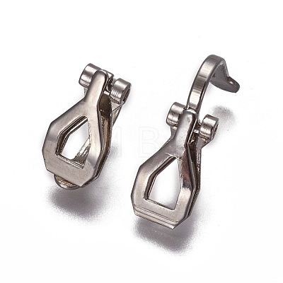 Brass Clip-on Earring Findings KK-F785-01P-1