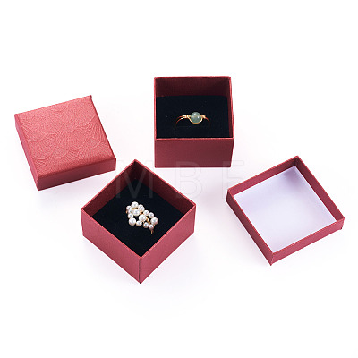 Shell Textured Paper Jewelry Ring Storage Gift Boxes CON-TAC0014-15A-1