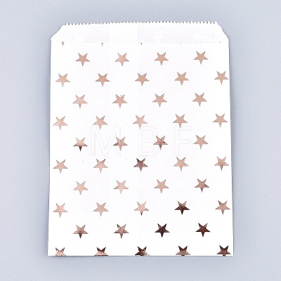 Star Pattern Eco-Friendly Kraft Paper Bags X-AJEW-M207-G01-01-1