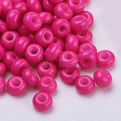 Baking Paint Glass Seed Beads SEED-Q025-4mm-M19-1