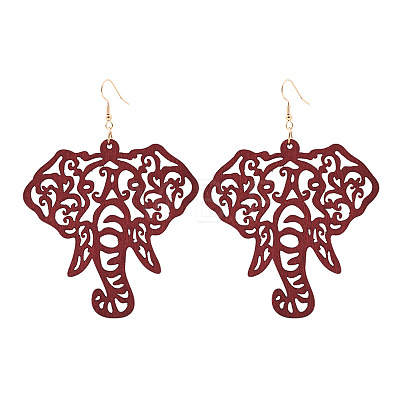 Hollow Wood Dangle Earrings FS-WG18EE7-06-1