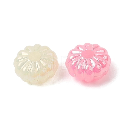 UV Plating Opaque Acrylic Beads OACR-G058-07-1